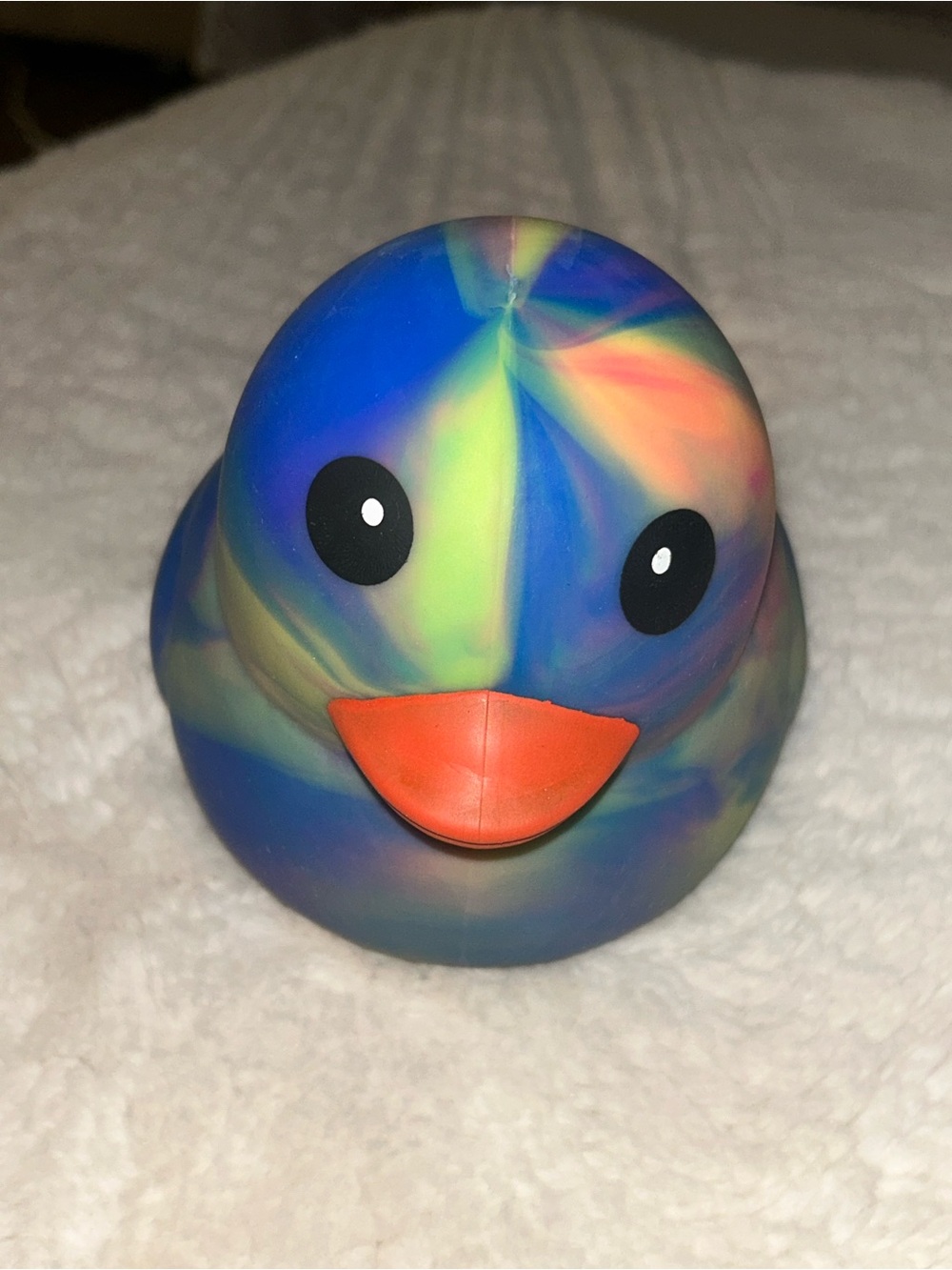 Colorful Swirl Rubber Duck Toy - Multi-Color